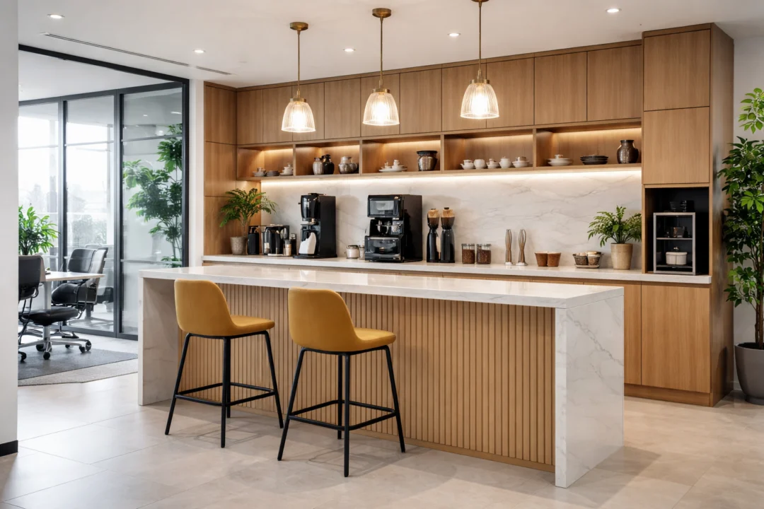 quầy cafe văn phòng – ảnh minh họa