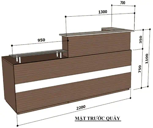 Mẫu Quầy Lễ Tân QLT005