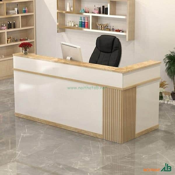 Quầy lễ tân gỗ công nghiệp