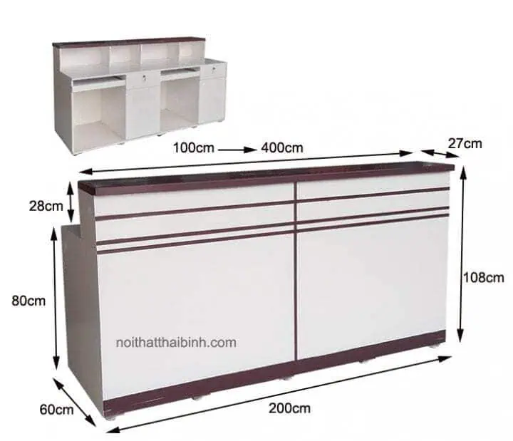 Quầy lễ tân 2m - Hình 2