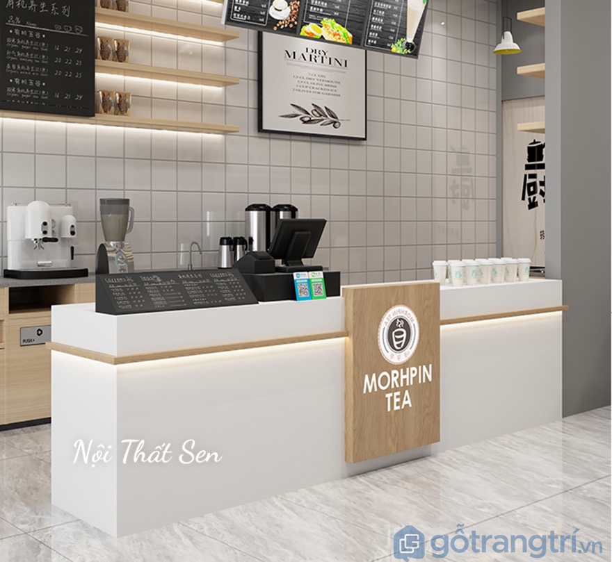 Quầy lễ tân cà phê