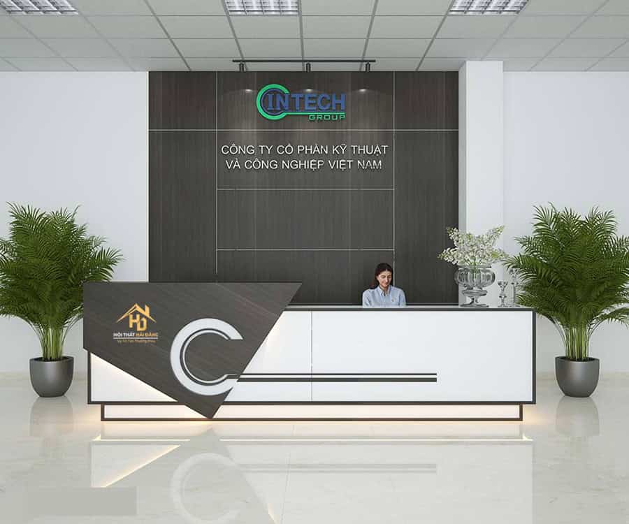 Quầy lễ tân tối giản