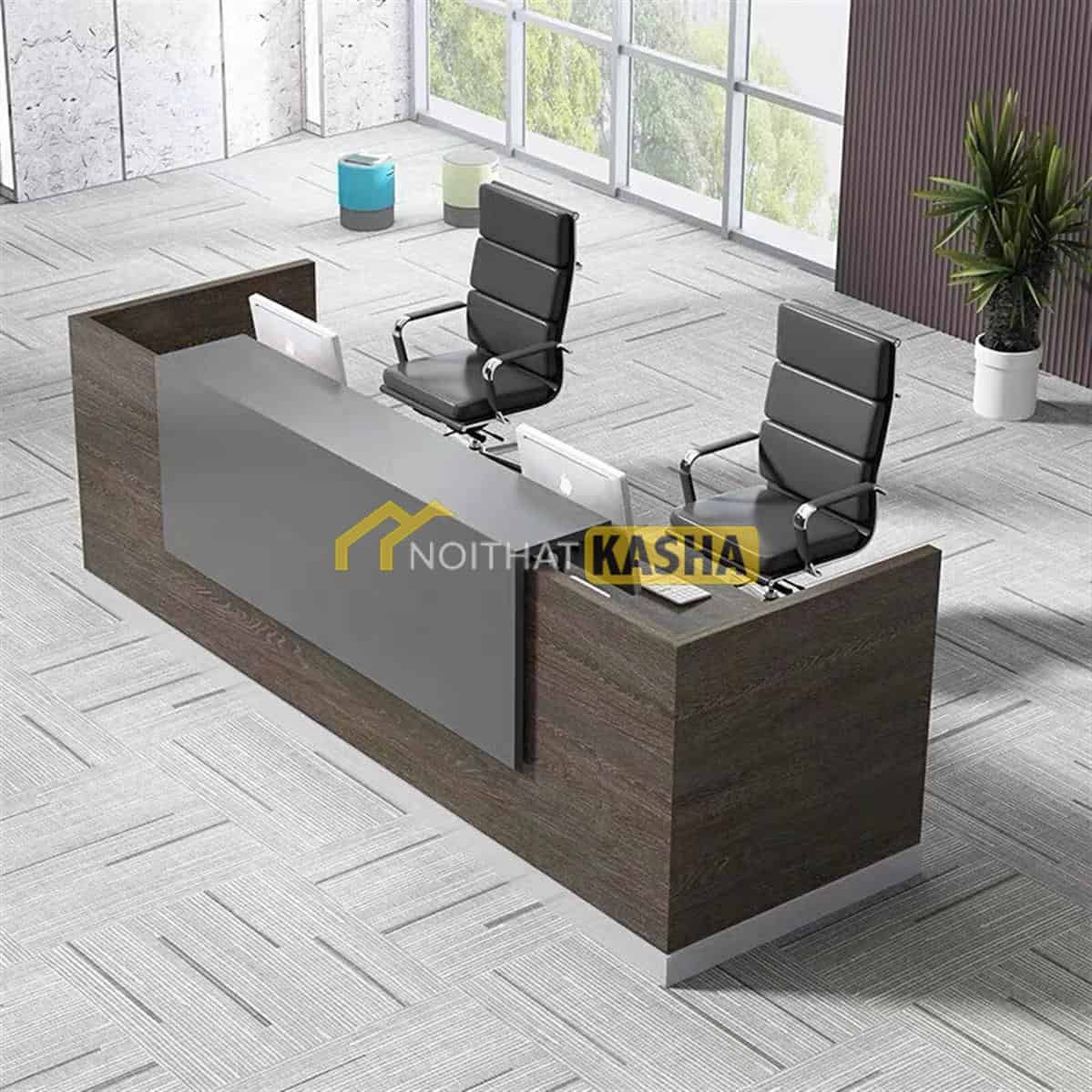Quầy lễ tân với thiết kế tinh tế