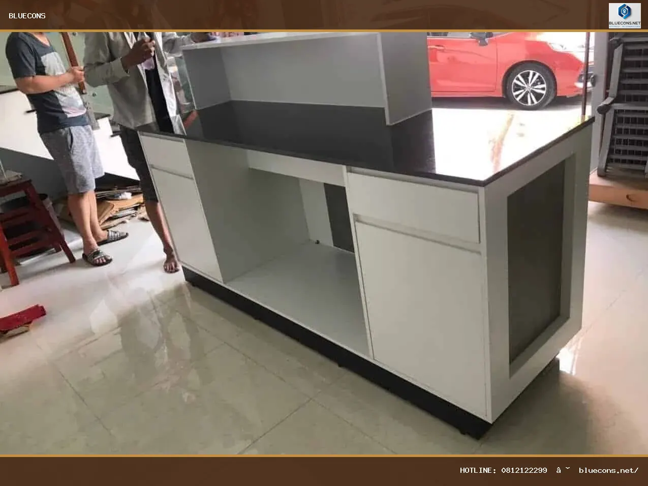 Quầy lễ tân đẹp giá rẻ – hình ảnh Bluecons