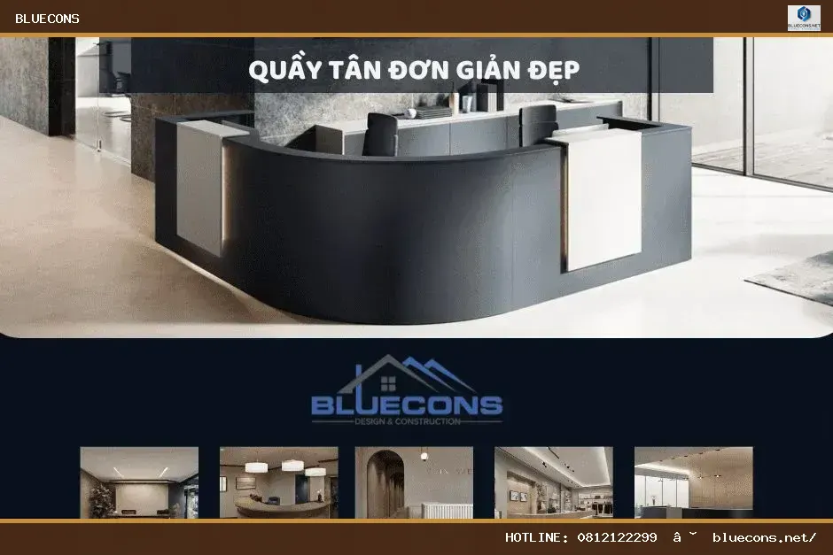 Quầy lễ tân đơn giản đẹp – hình ảnh Bluecons
