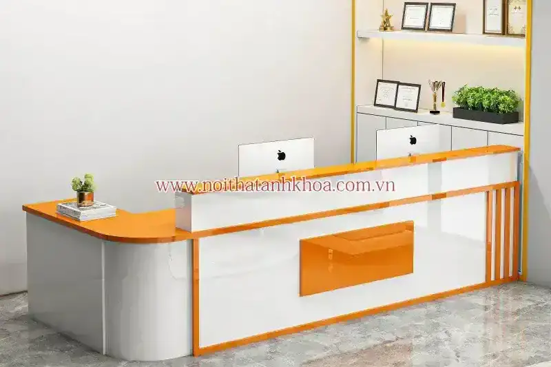 Quầy lễ tân giá rẻ tphcm – hình ảnh Bluecons