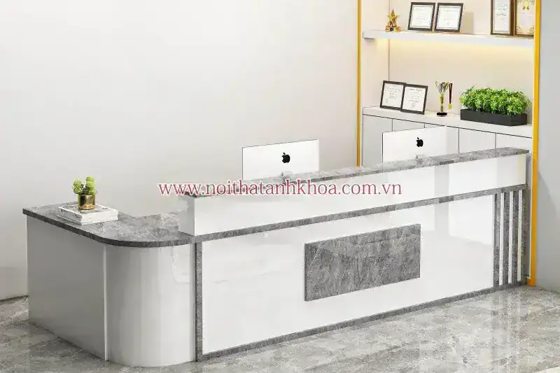 Quầy lễ tân giá rẻ tphcm – hình ảnh Bluecons