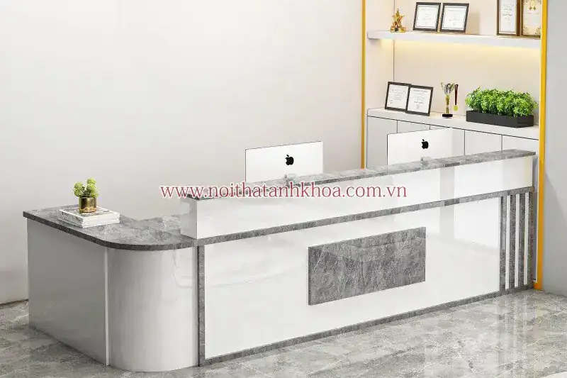 Quầy lễ tân giá rẻ tphcm – hình ảnh Bluecons