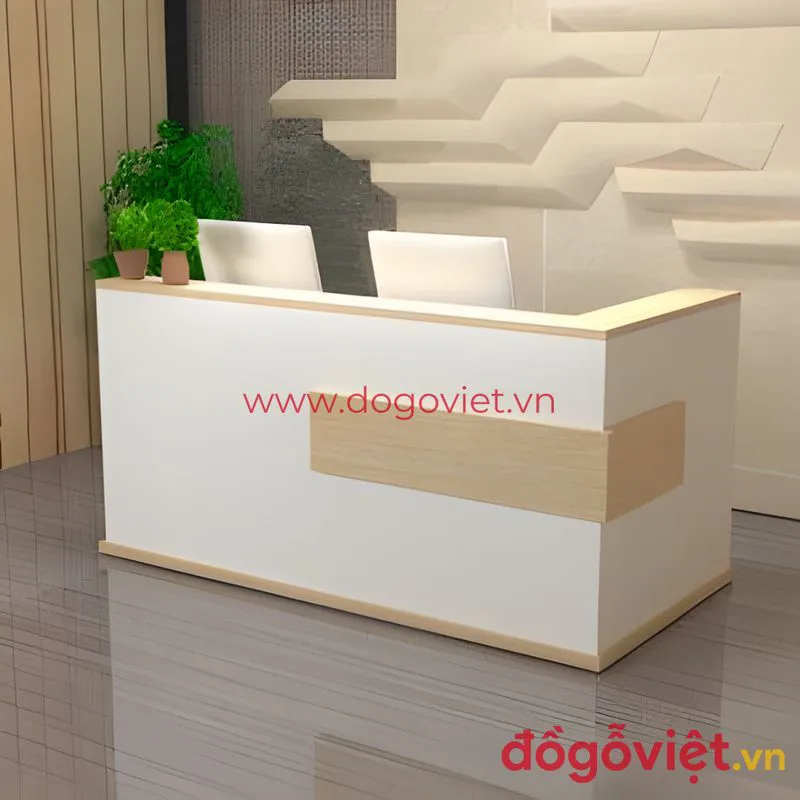 Mẫu quầy lễ tân tích hợp chức năng lưu trữ