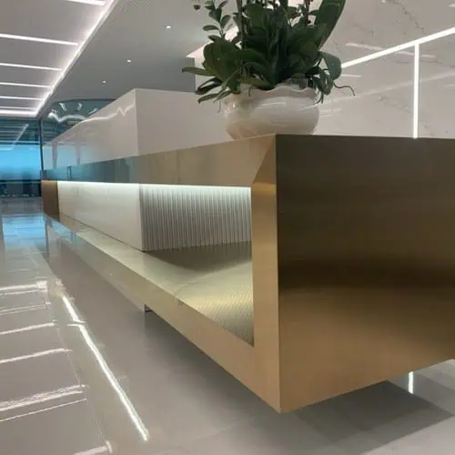 Quầy lễ tân inox đẹp