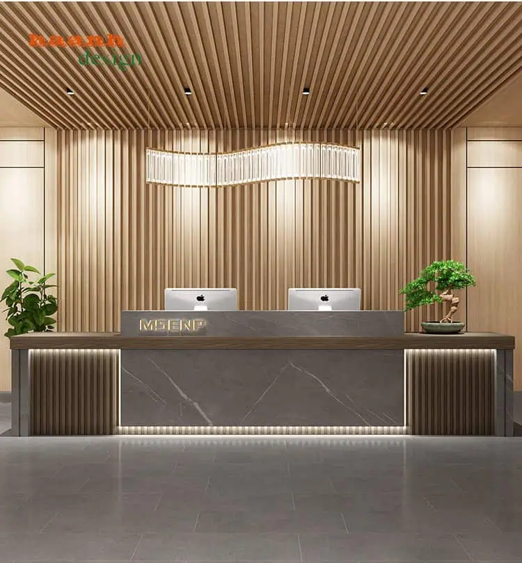 Quầy lễ tân phong cách cổ điển