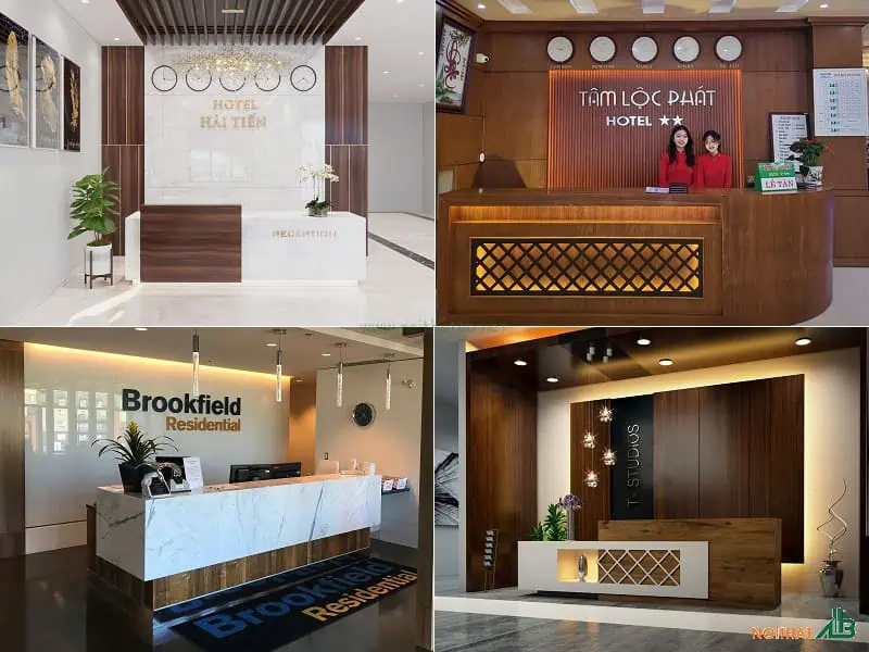 Quầy lễ tân cong