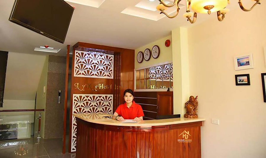 Quầy lễ tân khách sạn đẹp hiện đại