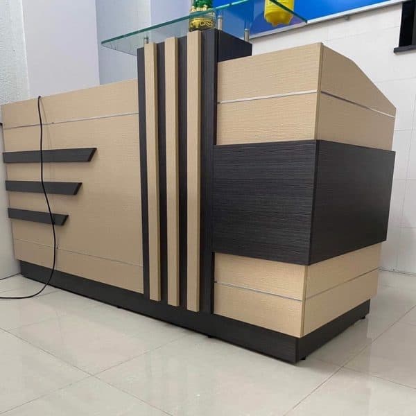 Bàn quầy lễ tân gỗ MDF đẹp