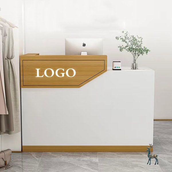 Quầy lễ tân đẹp từ gỗ MDF