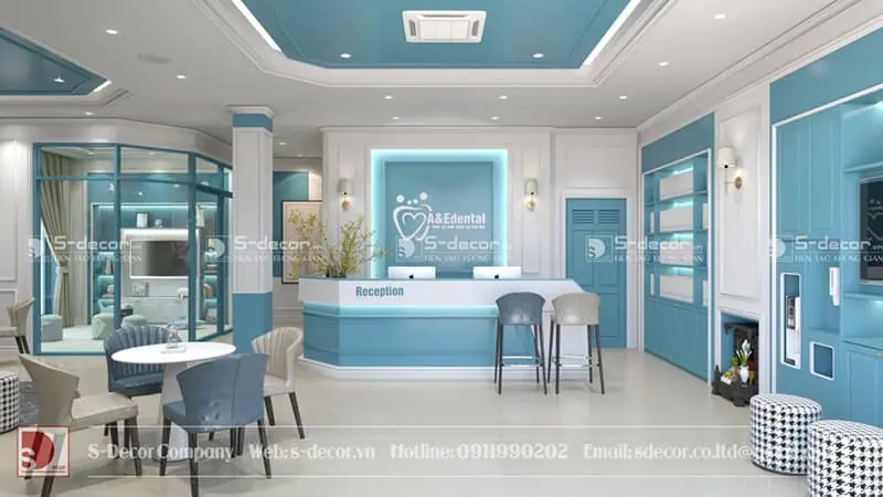Thiết kế quầy lễ tân nha khoa đẹp và chuyên nghiệp