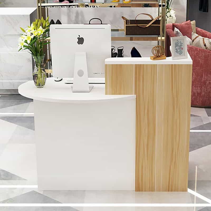 Bàn quầy lễ tân nhỏ gọn phong cách hiện đại