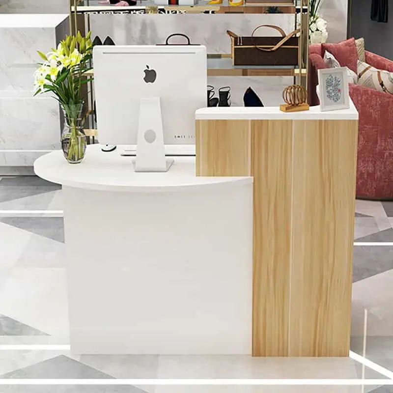 Bàn quầy lễ tân nhỏ gọn phong cách hiện đại
