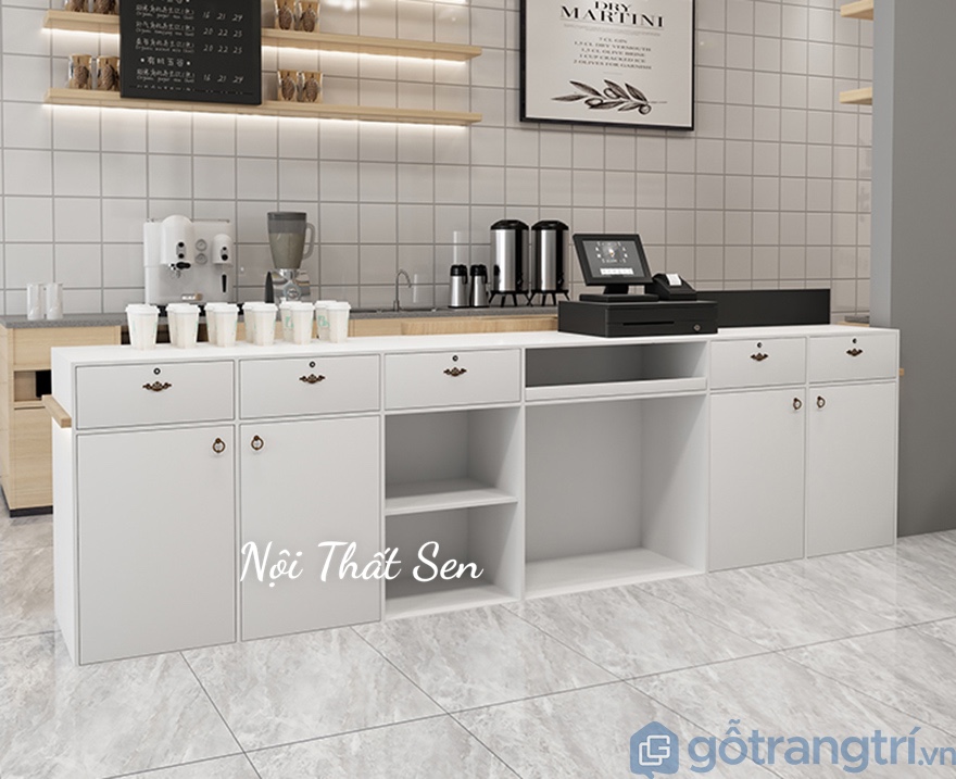 Quầy lễ tân quán cafe