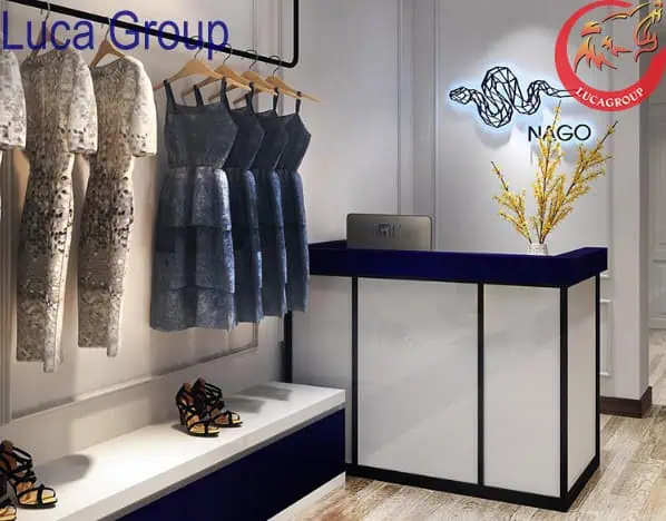 Quầy lễ tân shop quần áo cao cấp