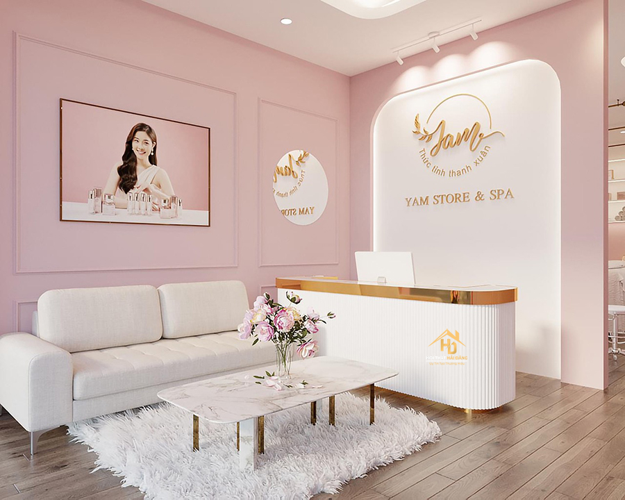 Quầy lễ tân spa đẹp