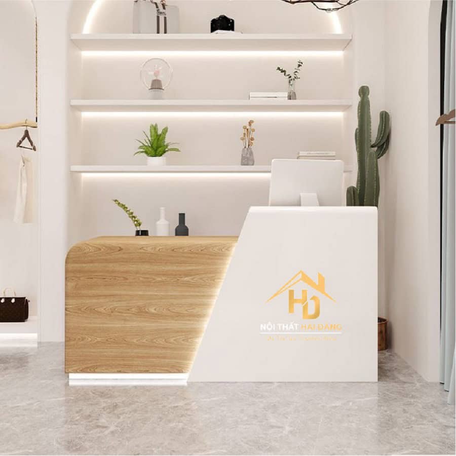 Quầy lễ tân spa chữ I