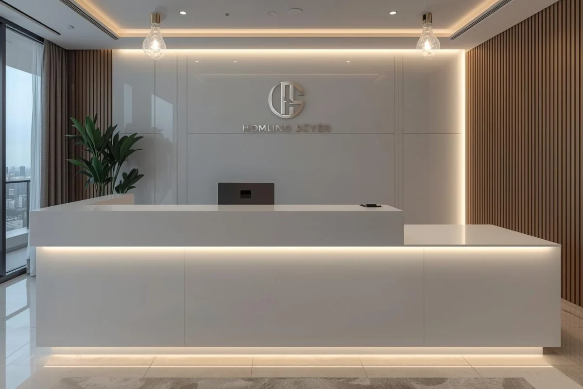 Quầy Lễ Tân TPHCM – hình ảnh Bluecons
