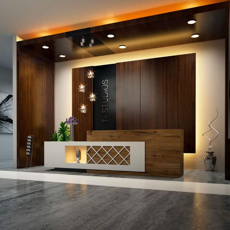 Thiết kế quầy lễ tân văn phòng đẹp