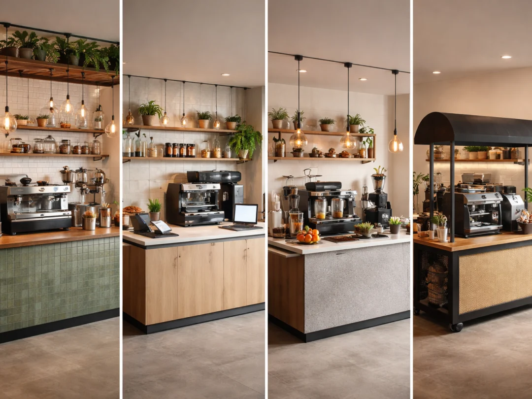 quầy pha chế cafe – ảnh minh họa