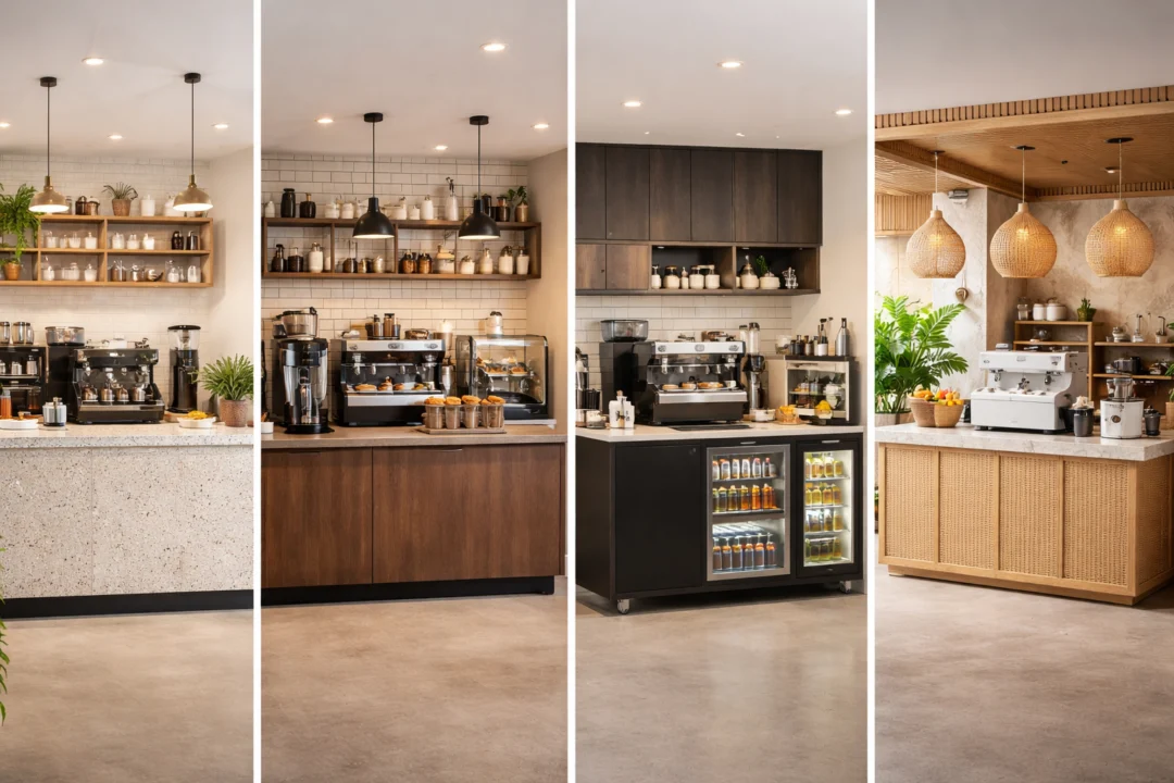quầy pha chế cafe – ảnh minh họa