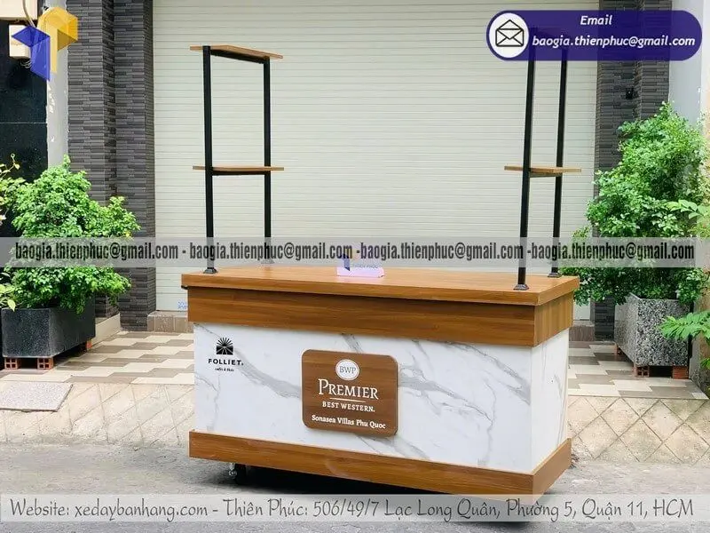 Quầy pha chế gỗ đẹp