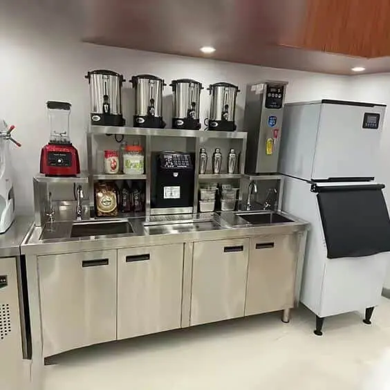 Quầy pha chế inox bán cafe cho không gian nhỏ