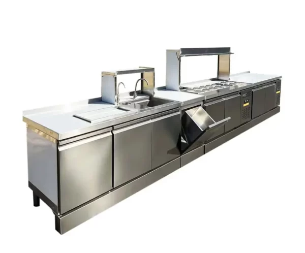 Quầy pha chế inox cho quán ăn đẹp và sang trọng
