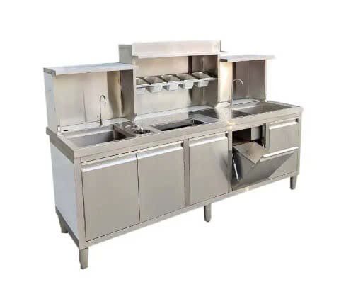 Những mẫu thiết kế quầy pha chế inox có chậu rửa tiện lợi