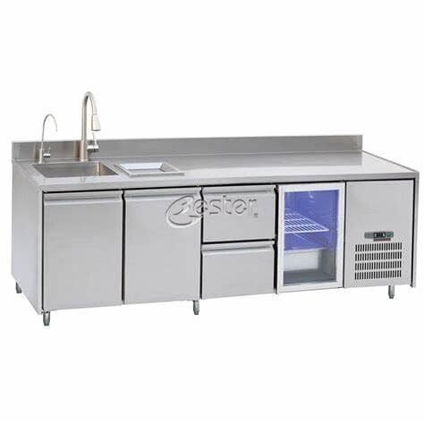 Quầy pha chế inox có chậu rửa đa năng