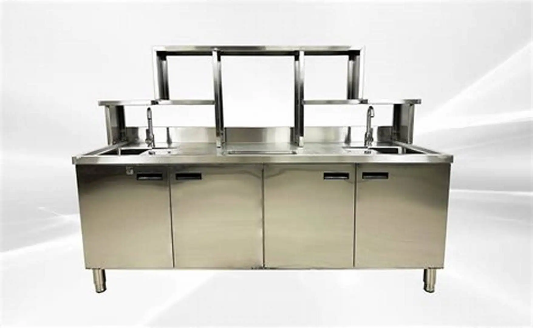 Mẫu quầy pha chế inox nhỏ gọn, tiện lợi hiện nay
