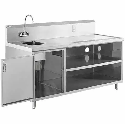 Thiết kế và thi công mẫu quầy pha chế inox nhỏ gọn