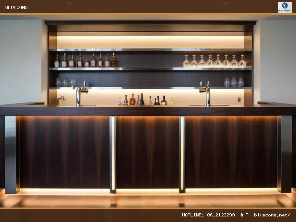 Quầy pha chế quán bar – hình ảnh Bluecons