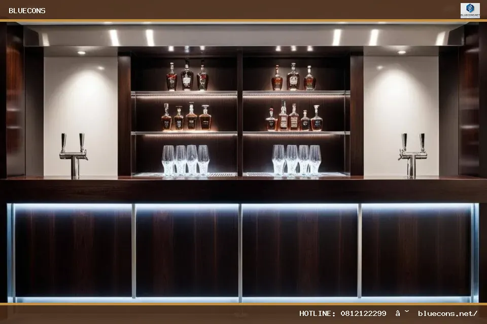 Quầy pha chế quán bar – hình ảnh Bluecons