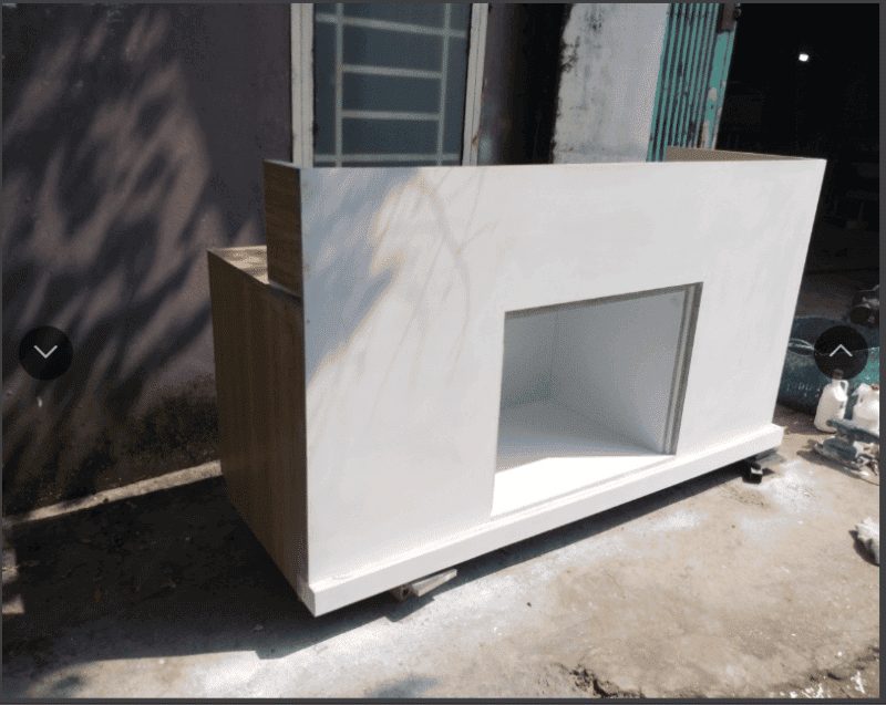 Thi công lắp đặt quầy pha chế tại xưởng trước khi mang đến công trình