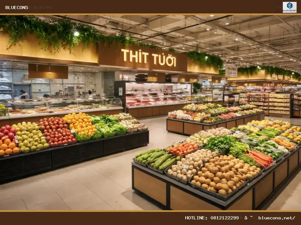 Quầy thịt siêu thị – hình ảnh Bluecons
