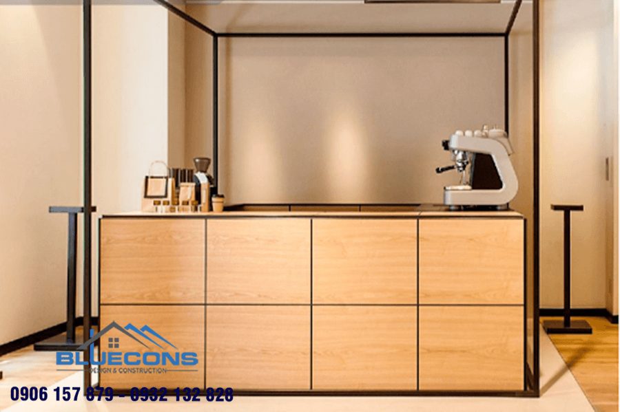 Quầy thu ngân gỗ đẹp 9 Mẫu quầy thu ngân khung sắt chắc chắn và bền đẹp