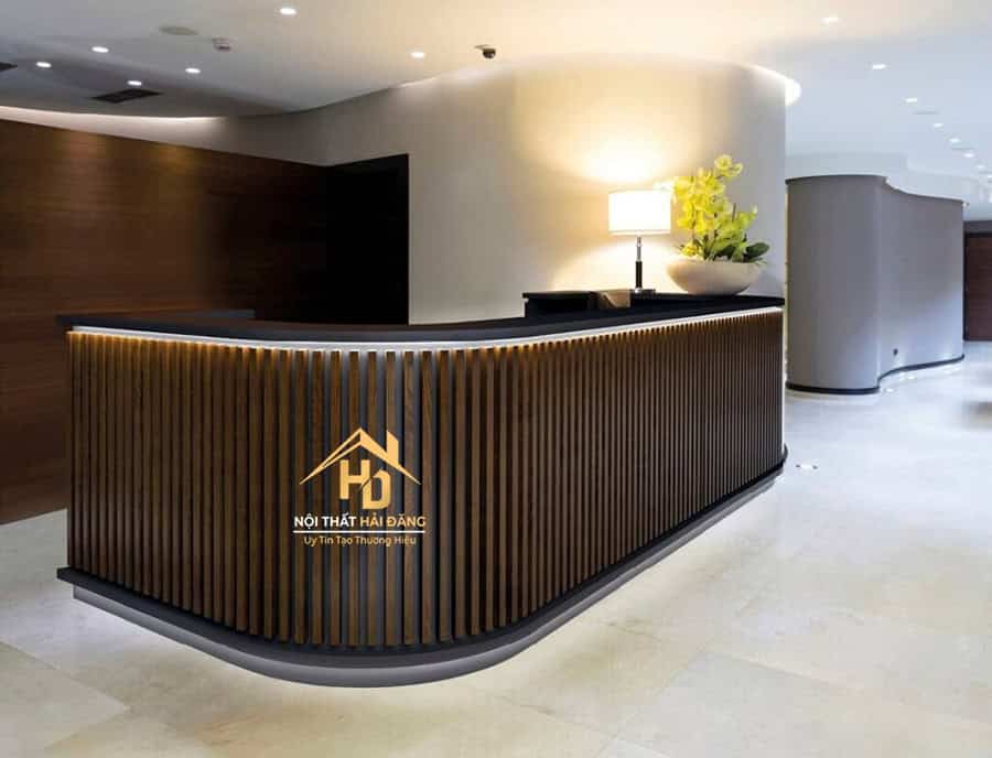 Quầy thu ngân hiện đại với không gian mở