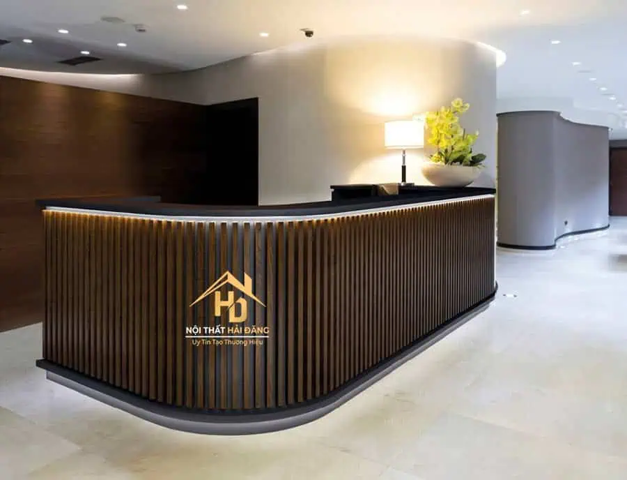 Quầy thu ngân hiện đại với không gian mở
