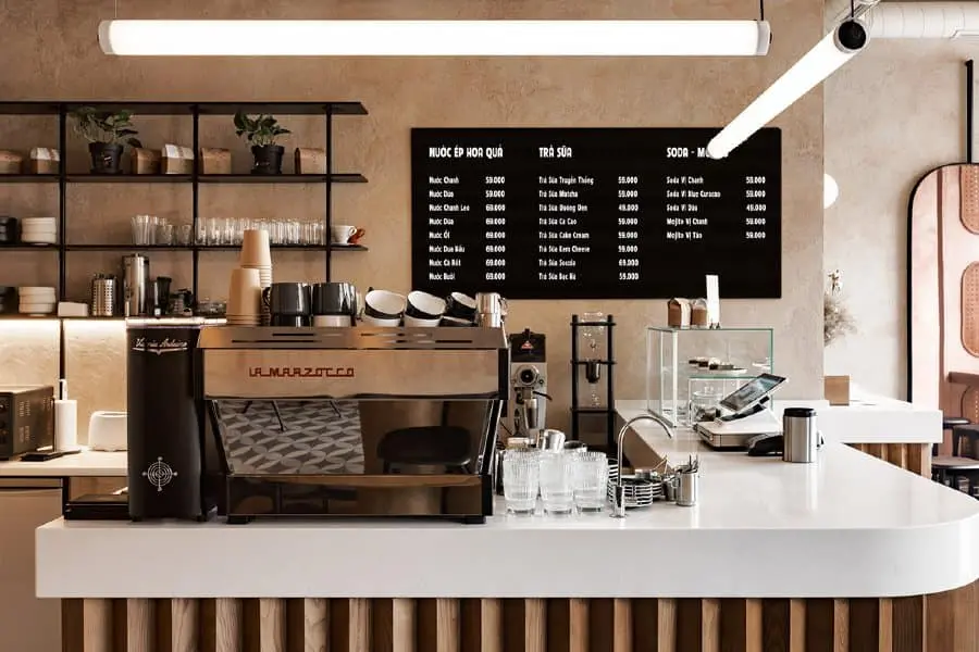 Quầy thu ngân cafe