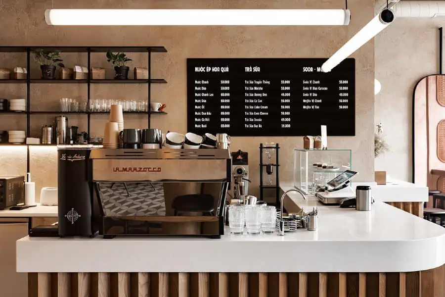 Quầy thu ngân cafe