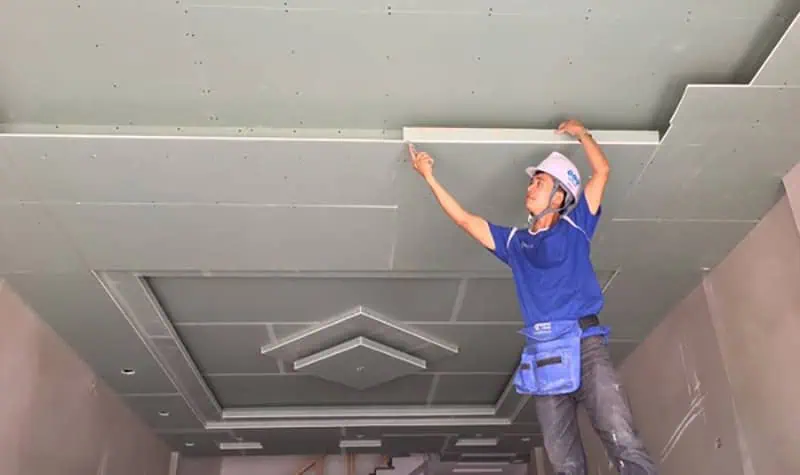 Cách làm trần thạch cao giật cấp
