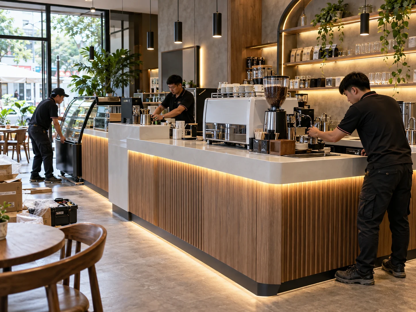 Lắp đặt hoàn thiện quầy pha chế tại quán cafe