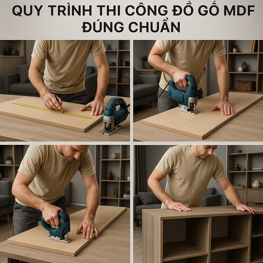 Quy Trình Thi Công Đồ Gỗ MDF Đúng Chuẩn Quy Trình Thi Công Đồ Gỗ MDF Đúng Chuẩn Bluecons