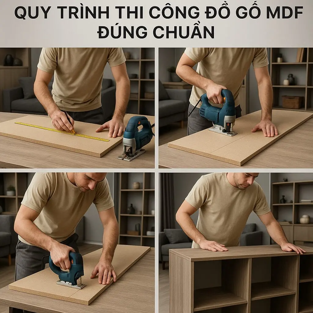 Quy Trình Thi Công Đồ Gỗ MDF Đúng Chuẩn Bluecons